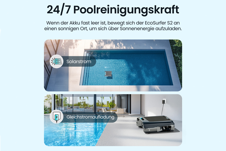 Aiper Surfer S2 - Aufladetechnik