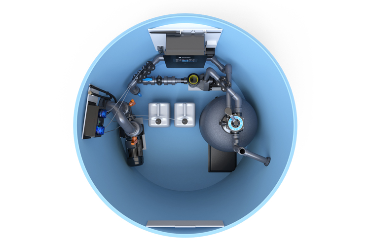 Technickschacht iControl Pro Touch / Draufsicht