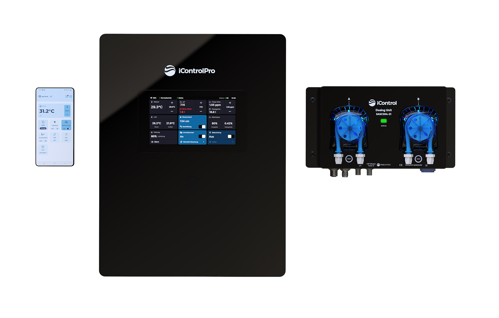 intelligente Poolsteuerung icontrolpro mit Chlordesinfektion