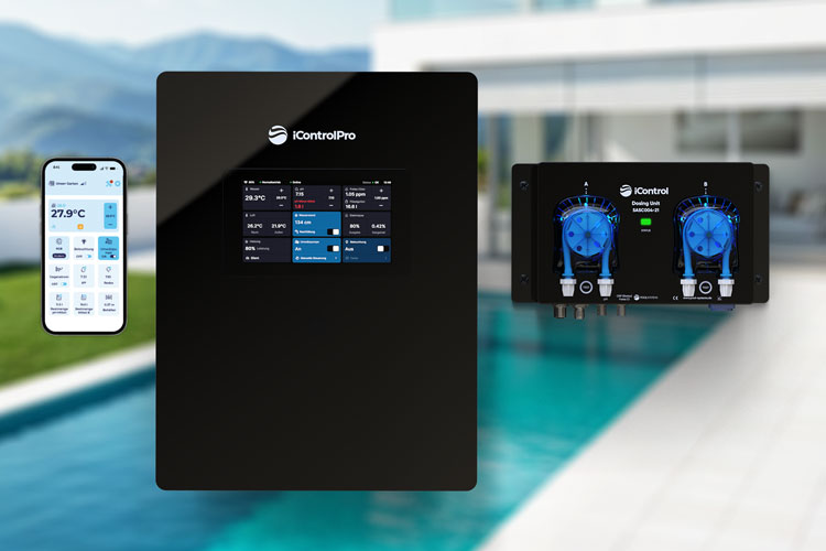 Intelligente Poolsteuerung iControlPro Touch, inkl. Desinfektion und pH-Regulierung