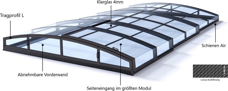 Poolüberdachung Liberty-Schema
