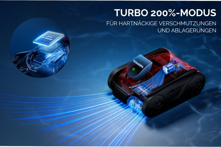 iGarden K 150 Poolroboter - 200% Turbo Saugleistung