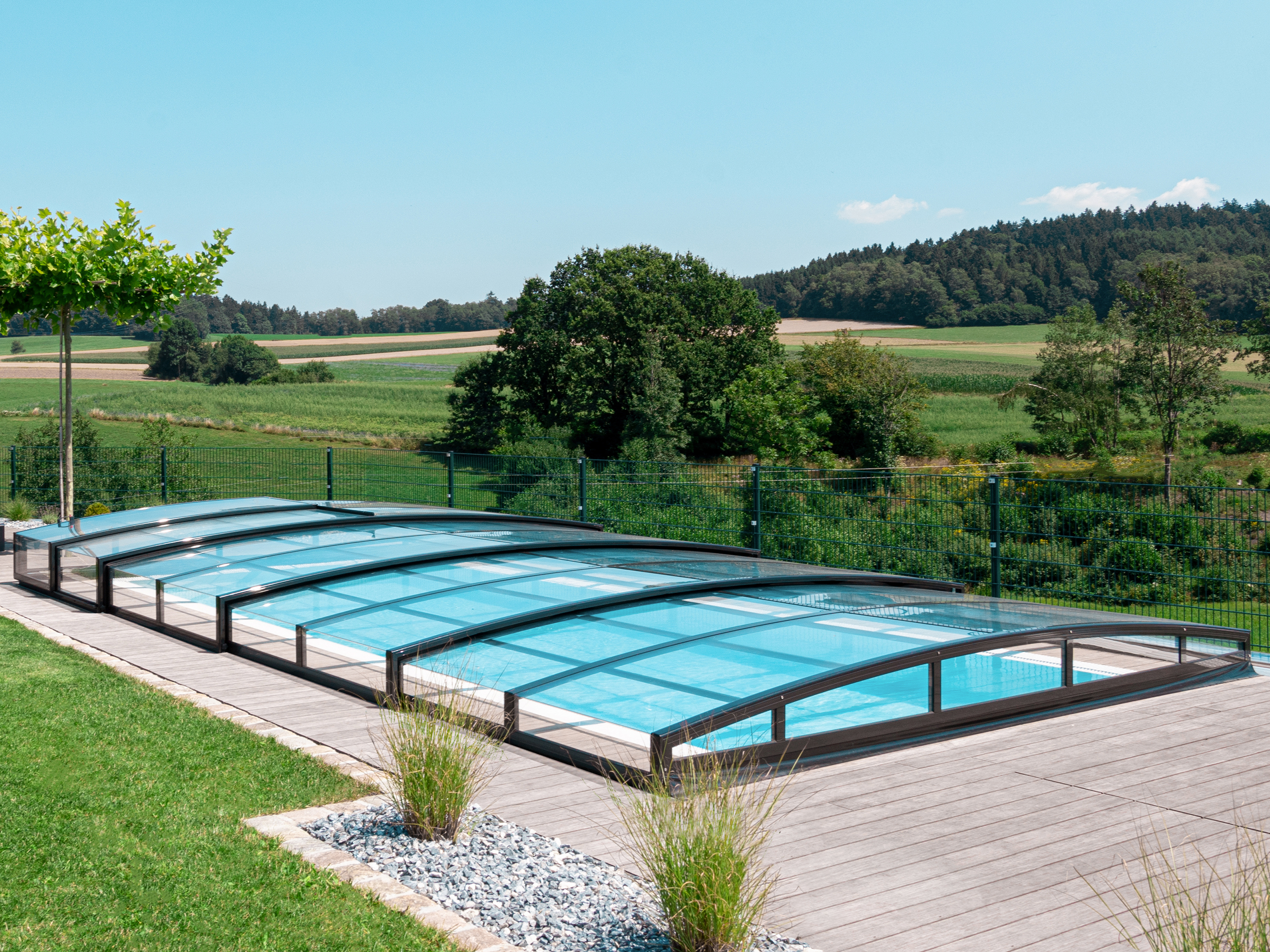 POOL-SYSTEMS Pool Bay mit Überdachung 3,0x8,0m - Skimmerpool